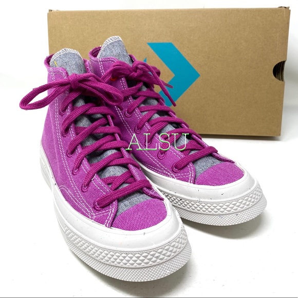 Converse Chuck 70 High Canvas Cactus Flower Sneakers Women's Size 6.5 7 168614C - Picture 5 of 10